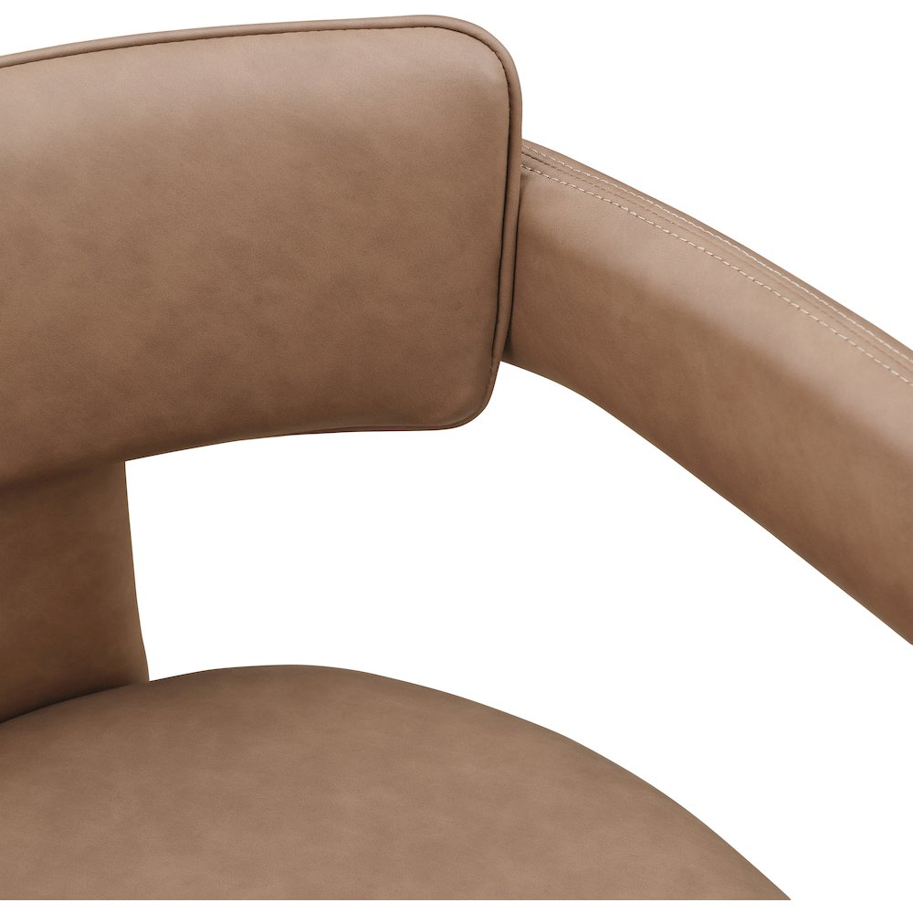 Brenda Brown Vegan Leather Dining Chair, Set of 2