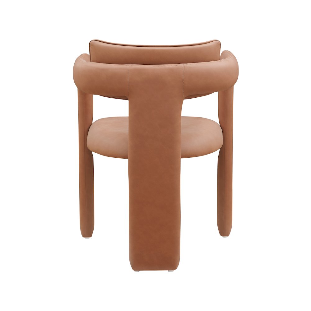 Brenda Cognac Vegan Leather Dining Chair, Set of 2