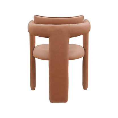 Brenda Cognac Vegan Leather Dining Chair, Set of 2