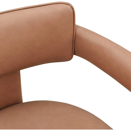 Brenda Cognac Vegan Leather Dining Chair, Set of 2