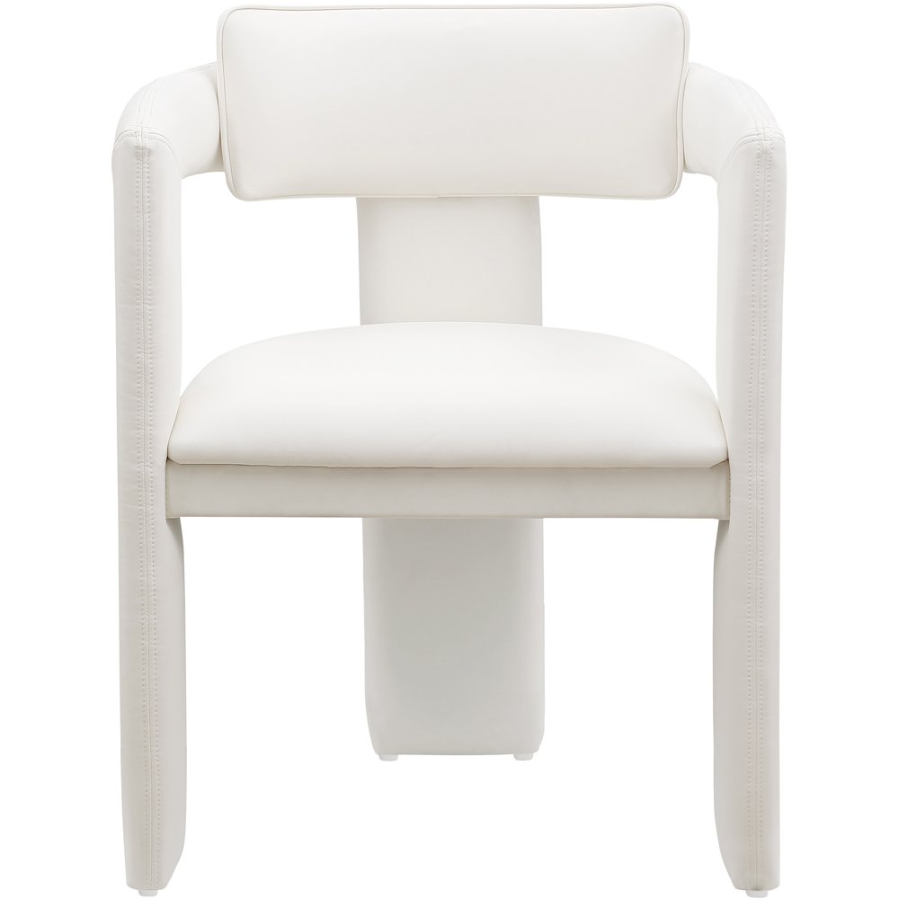 Brenda Cream Vegan Leather Dining Chair, Set of 2