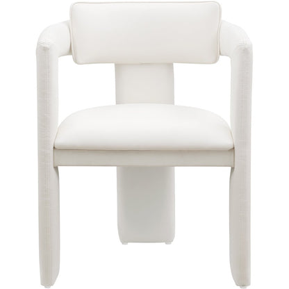 Brenda Cream Vegan Leather Dining Chair, Set of 2