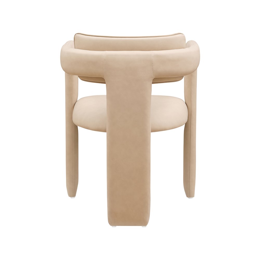 Brenda Tan Vegan Leather Dining Chair, Set of 2