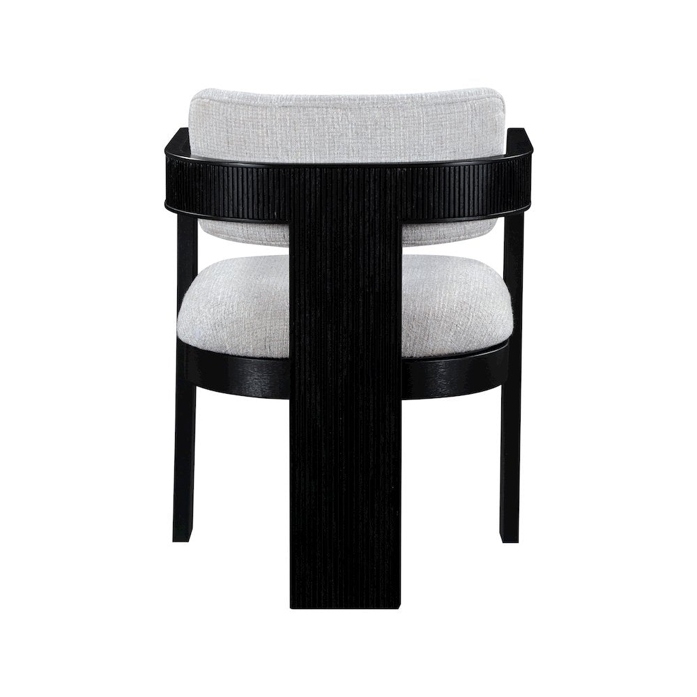 Sacha Grey Linen Textured Fabric Dining Chair, Set of 2
