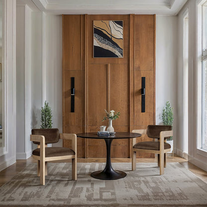 Sacha Brown Velvet Dining Chair, Set of 2