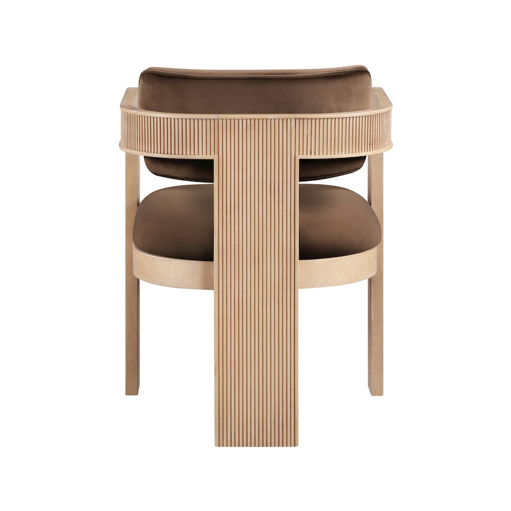 Sacha Brown Velvet Dining Chair, Set of 2