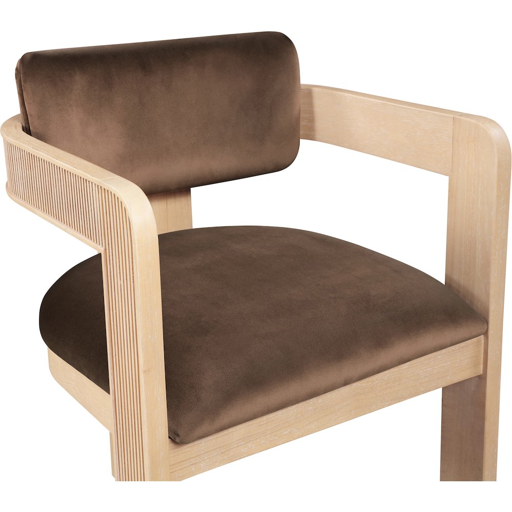 Sacha Brown Velvet Dining Chair, Set of 2