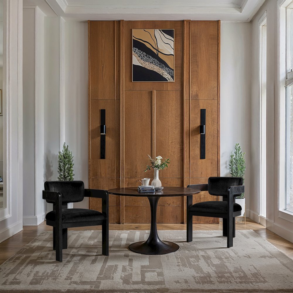 Sacha Black Velvet Dining Chair, Set of 2