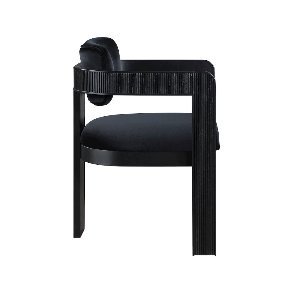 Sacha Black Velvet Dining Chair, Set of 2