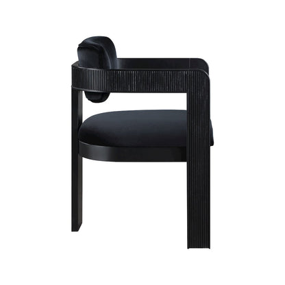 Sacha Black Velvet Dining Chair, Set of 2