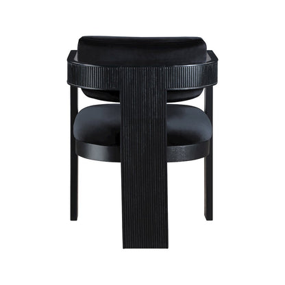 Sacha Black Velvet Dining Chair, Set of 2