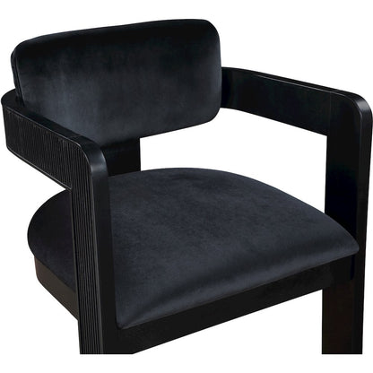 Sacha Black Velvet Dining Chair, Set of 2