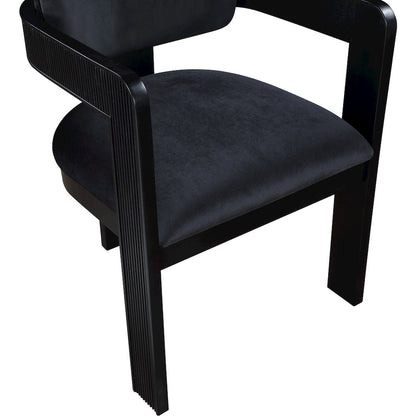 Sacha Black Velvet Dining Chair, Set of 2