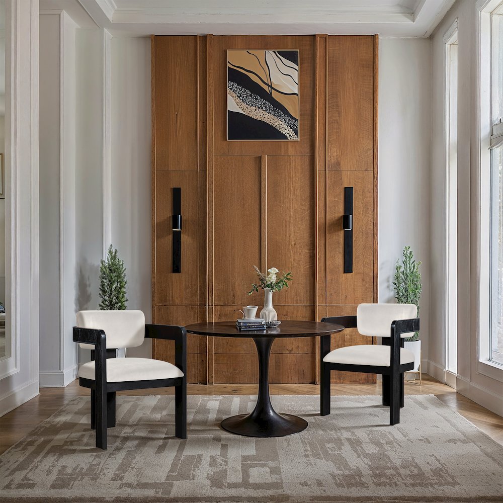 Sacha Cream Velvet Dining Chair, Set of 2