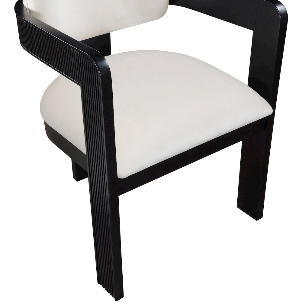 Sacha Cream Velvet Dining Chair, Set of 2