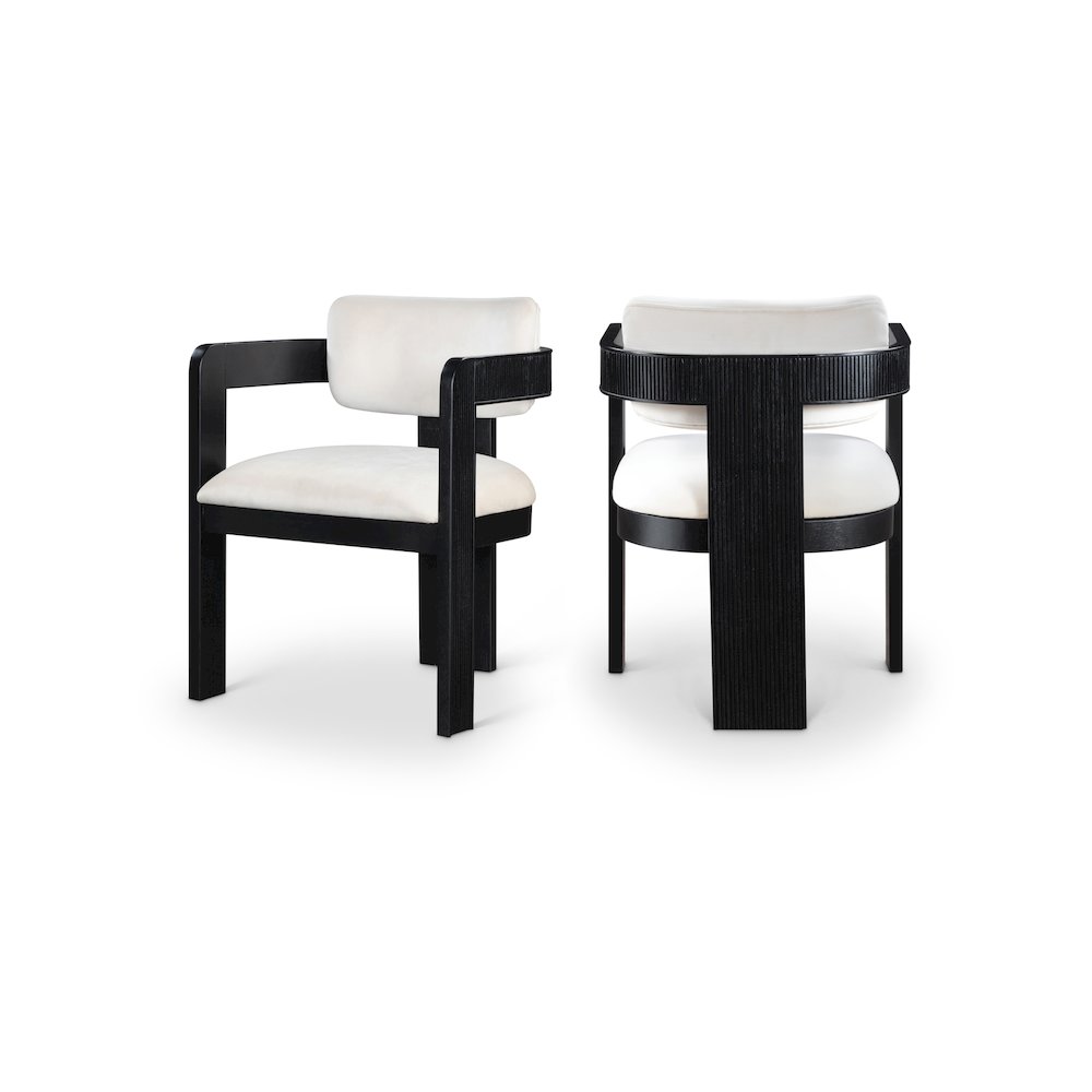 Sacha Cream Velvet Dining Chair, Set of 2