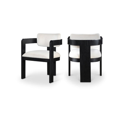 Sacha Cream Velvet Dining Chair, Set of 2