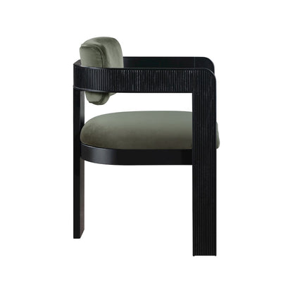 Sacha Green Velvet Dining Chair, Set of 2