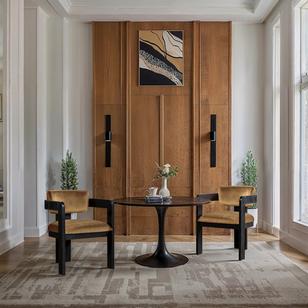 Sacha Saddle Velvet Dining Chair, Set of 2