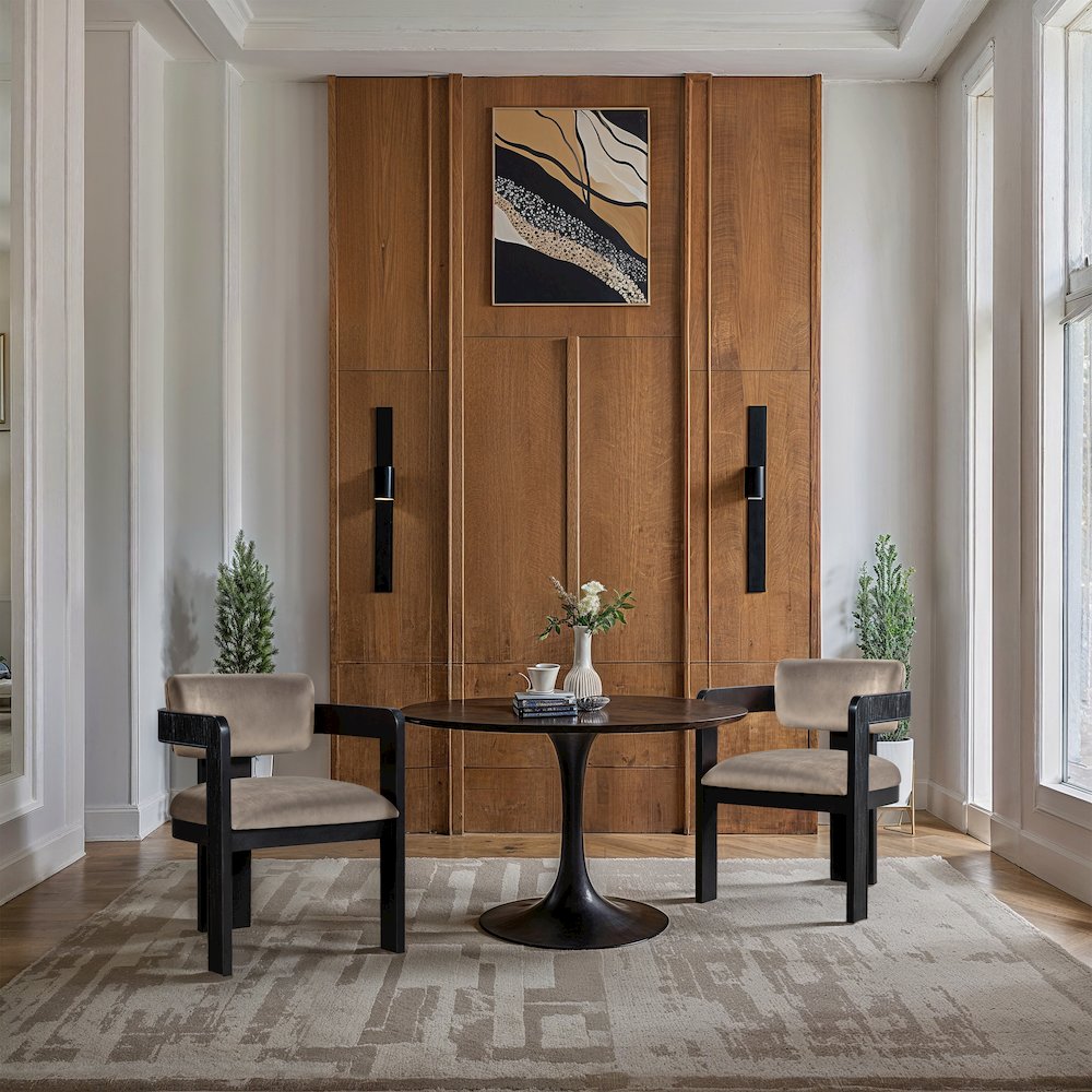 Sacha Taupe Velvet Dining Chair, Set of 2