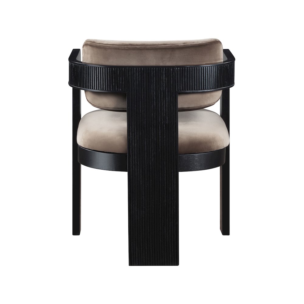 Sacha Taupe Velvet Dining Chair, Set of 2
