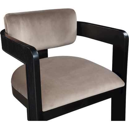 Sacha Taupe Velvet Dining Chair, Set of 2