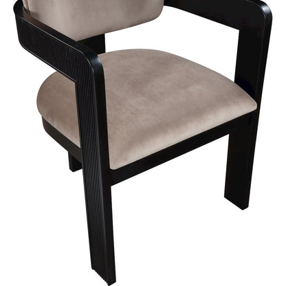 Sacha Taupe Velvet Dining Chair, Set of 2