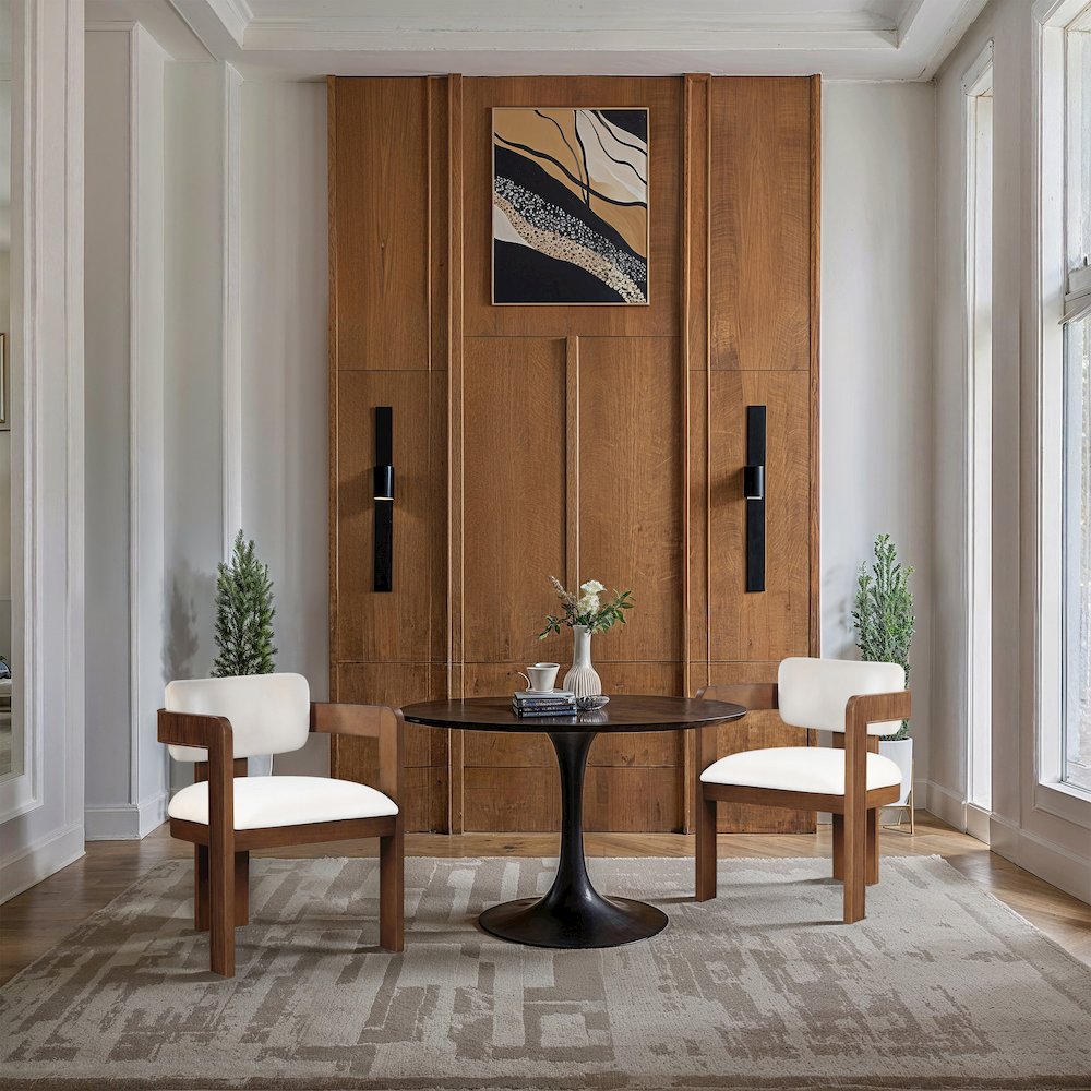Sacha Cream Velvet Dining Chair, Set of 2