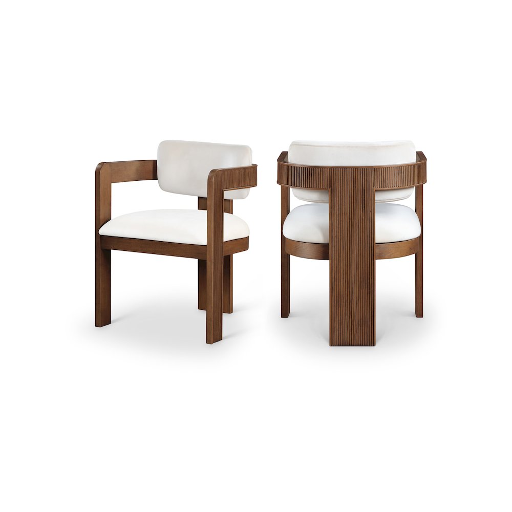 Sacha Cream Velvet Dining Chair, Set of 2