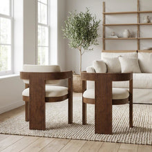 Brown Velvet Dining Chairs Set of 2 with Armrests and Art Deco Design