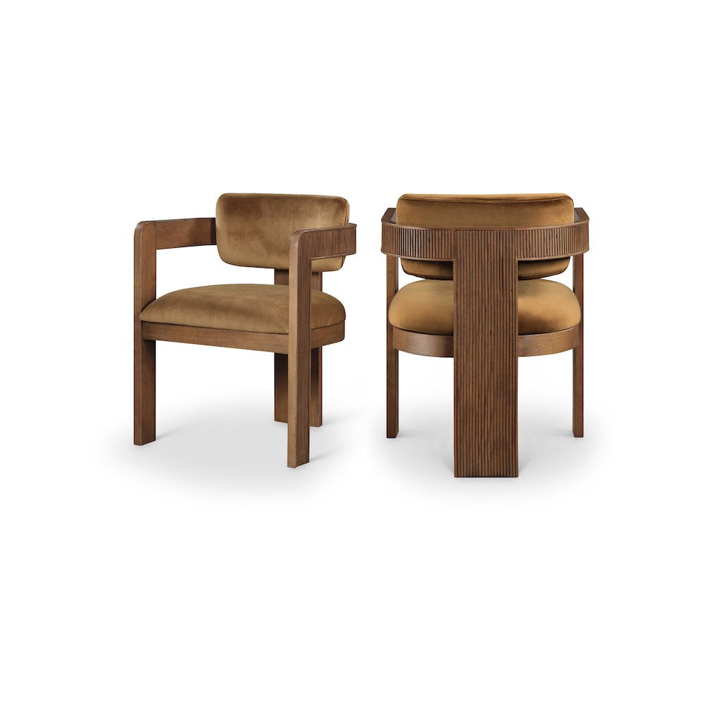 Sacha Saddle Velvet Dining Chair, Set of 2