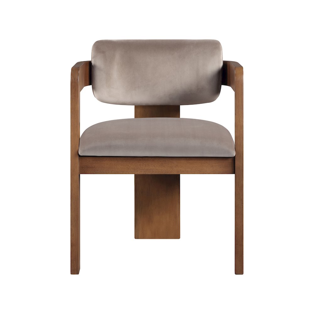 Sacha Taupe Velvet Dining Chair, Set of 2