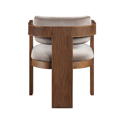 Sacha Taupe Velvet Dining Chair, Set of 2