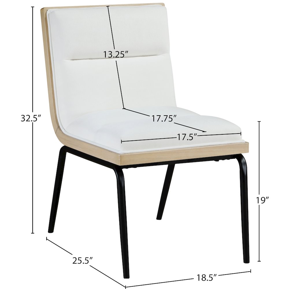 Viceroy Cream Fabric Upholstered Dining Chair, Set of 2
