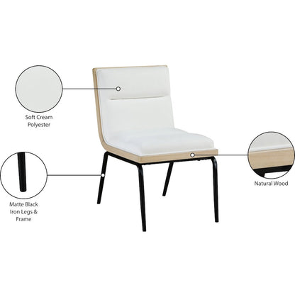 Viceroy Cream Fabric Upholstered Dining Chair, Set of 2