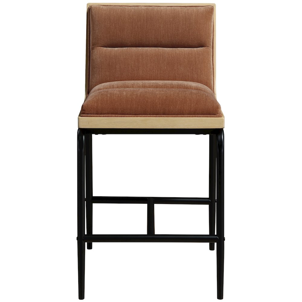 Viceroy Cognac Fabric Upholstered Counter Stool, Set of 2