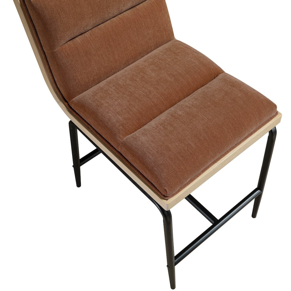 Viceroy Cognac Fabric Upholstered Counter Stool, Set of 2