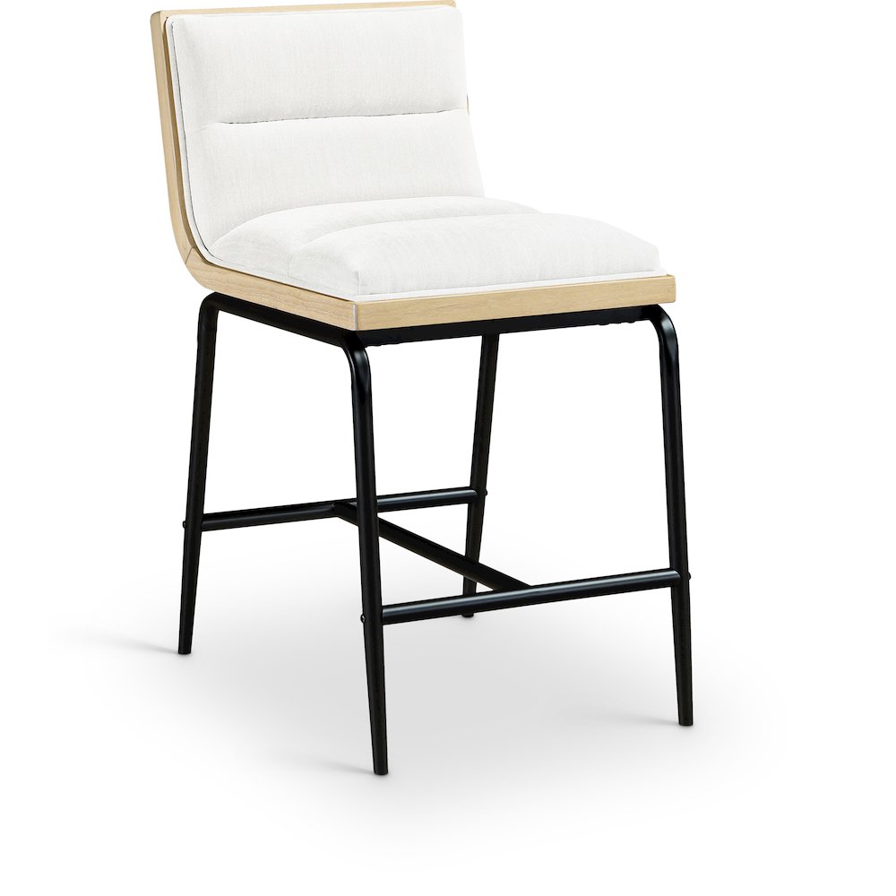 Viceroy Cream Fabric Upholstered Counter Stool, Set of 2