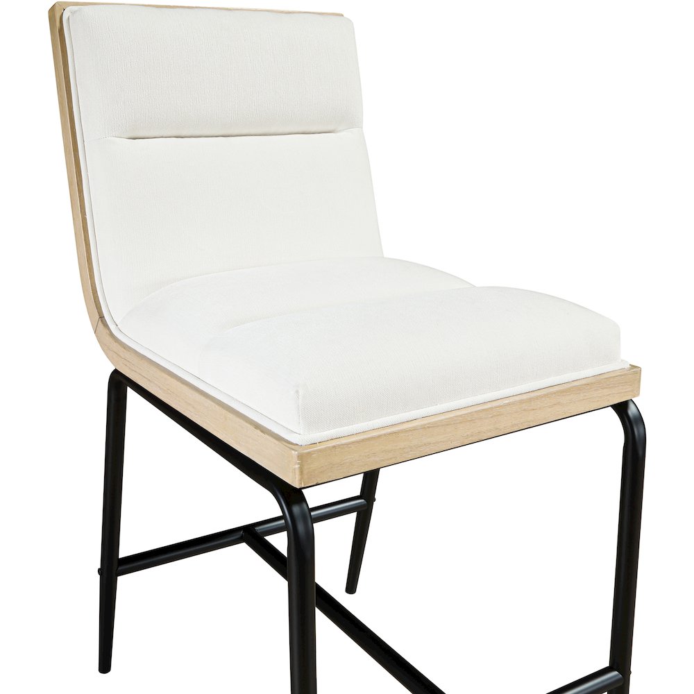 Viceroy Cream Fabric Upholstered Counter Stool, Set of 2