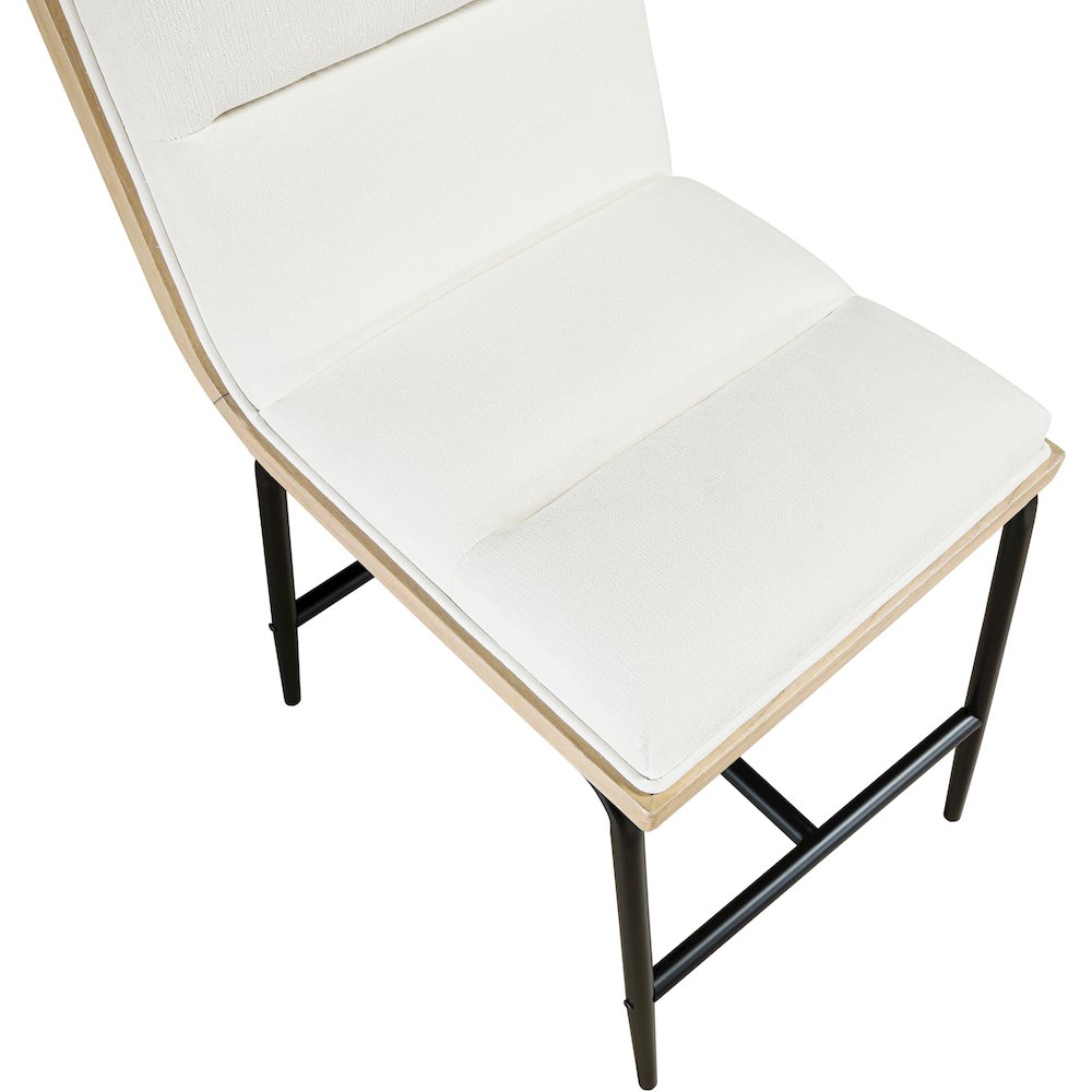 Viceroy Cream Fabric Upholstered Counter Stool, Set of 2