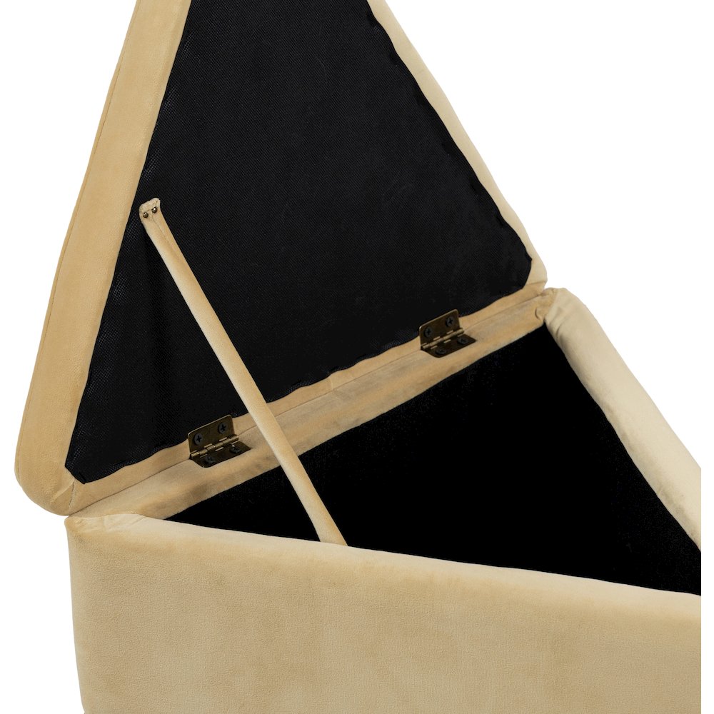 Trivoli Camel Velvet Ottoman/Stool