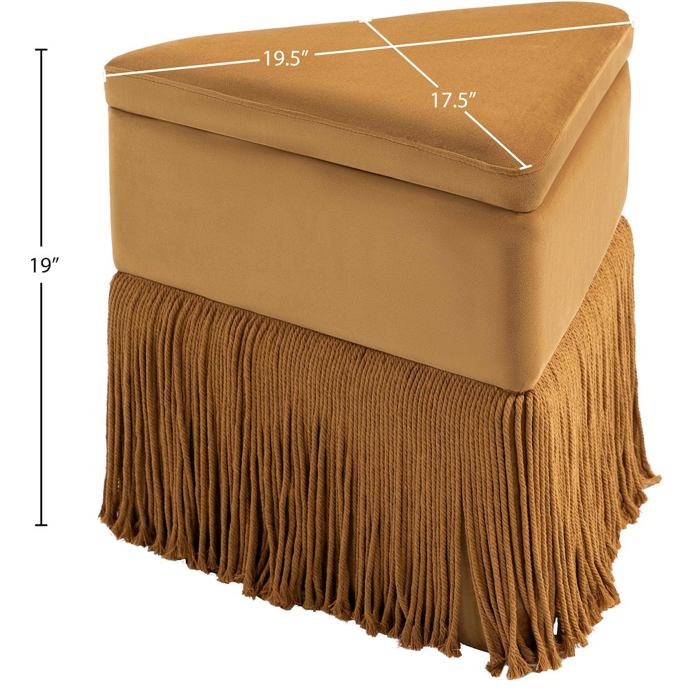 Trivoli Saddle Velvet Ottoman/Stool