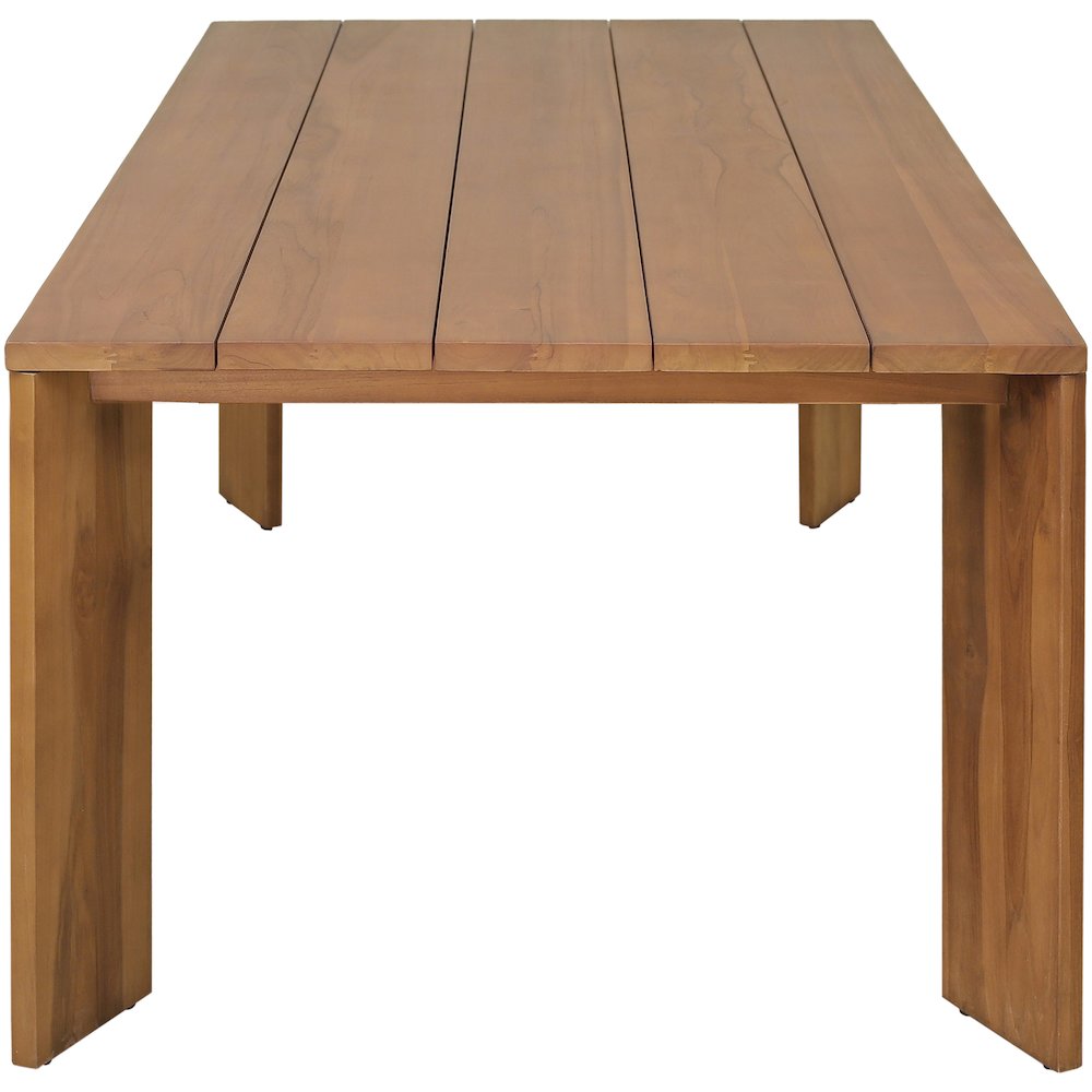 Mirella 78.75" Natural Teak Wood Outdoor Patio Dining Table