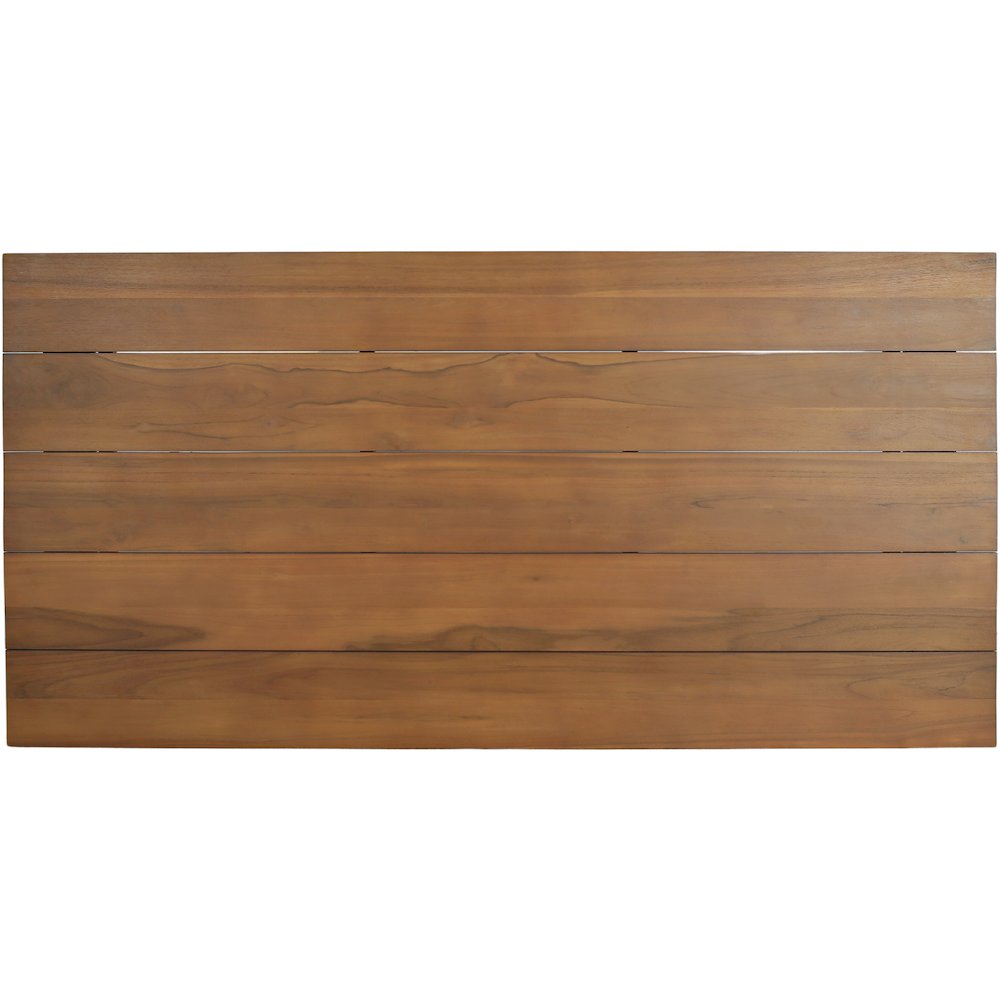 Mirella 78.75" Natural Teak Wood Outdoor Patio Dining Table