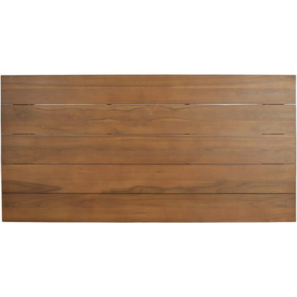 Mirella 78.75" Natural Teak Wood Outdoor Patio Dining Table