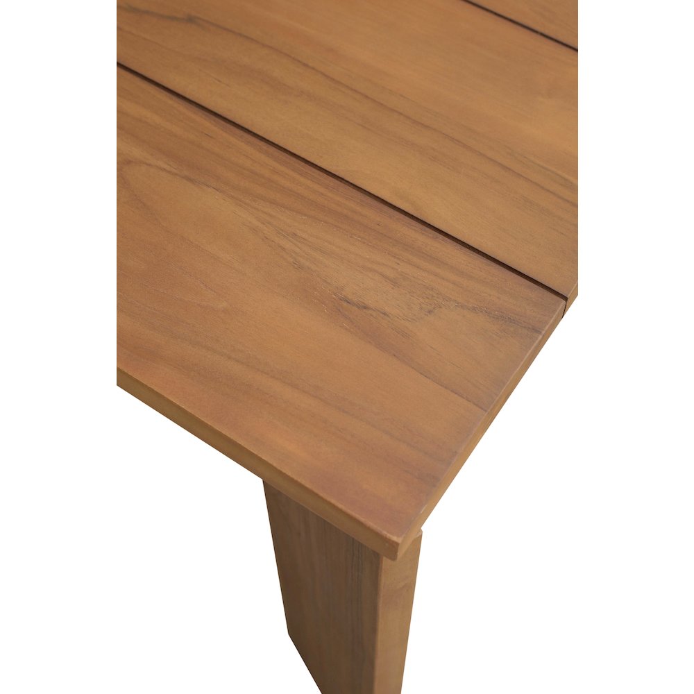 Mirella 78.75" Natural Teak Wood Outdoor Patio Dining Table