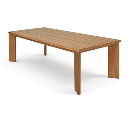 Mirella 96" Natural Teak Wood Outdoor Patio Dining Table