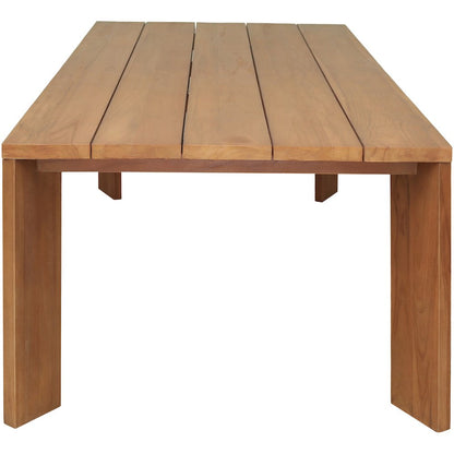 Mirella 96" Natural Teak Wood Outdoor Patio Dining Table