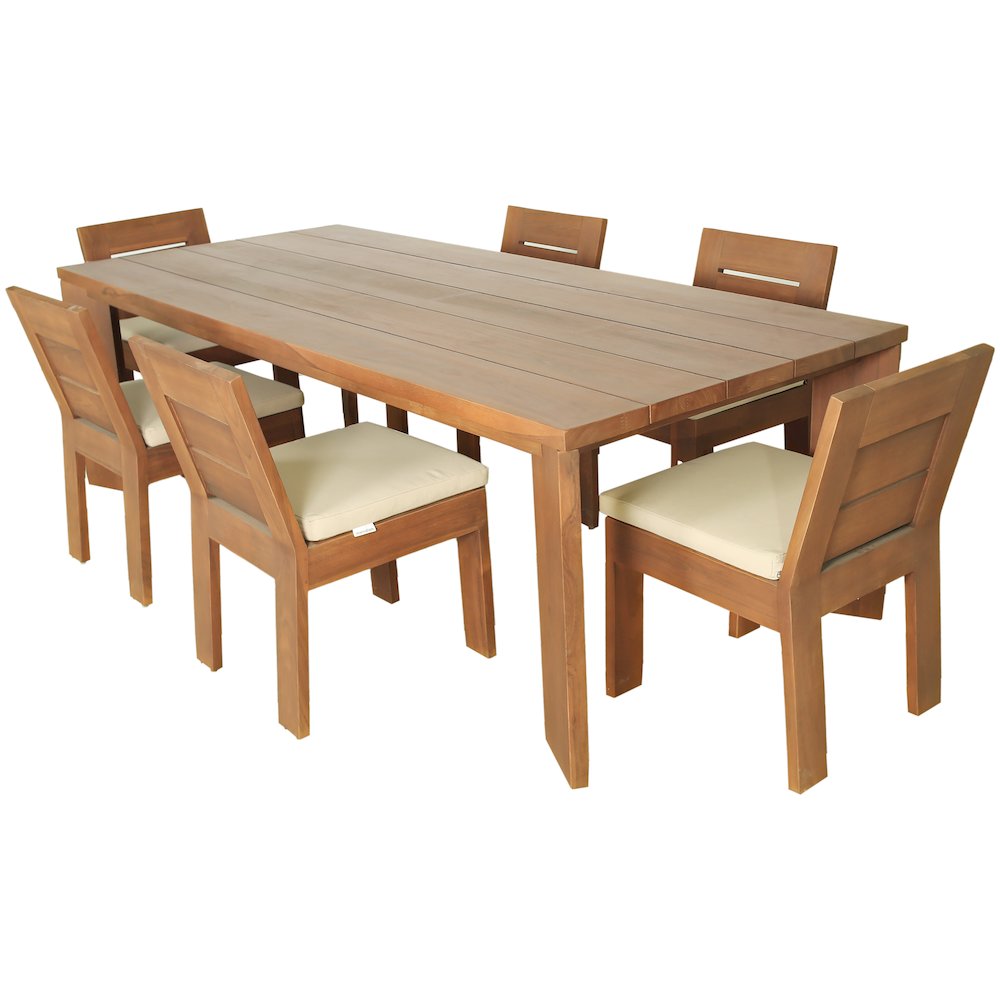 Mirella 96" Natural Teak Wood Outdoor Patio Dining Table