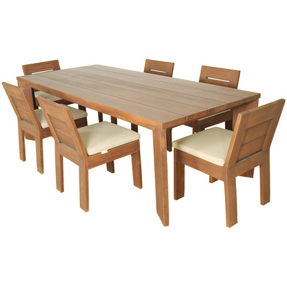 Mirella 96" Natural Teak Wood Outdoor Patio Dining Table